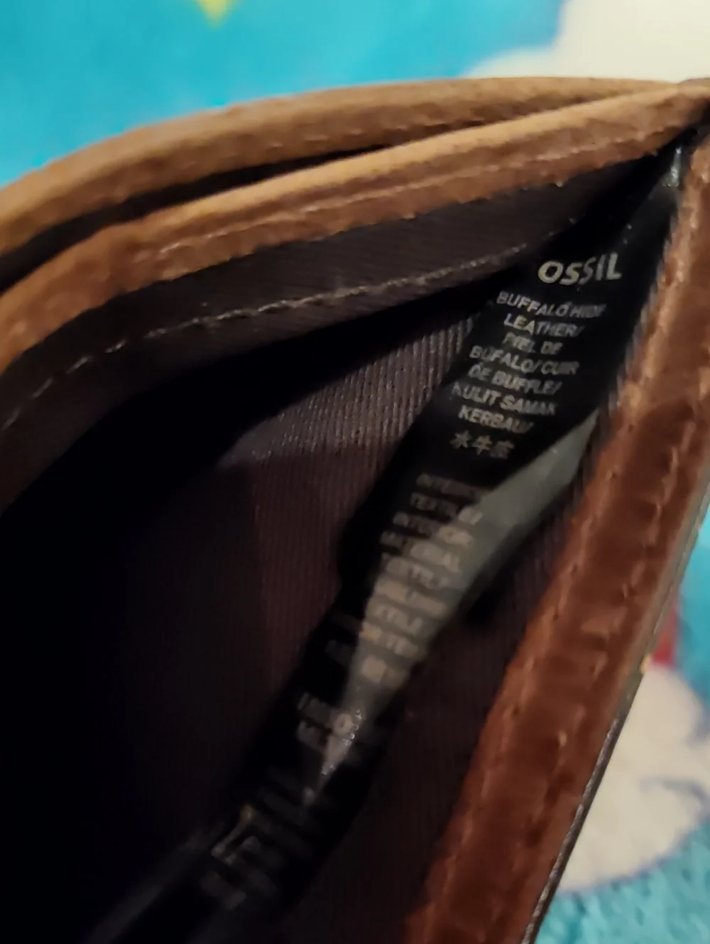 Distressed Vintage Brown Fossil Men's Wallet